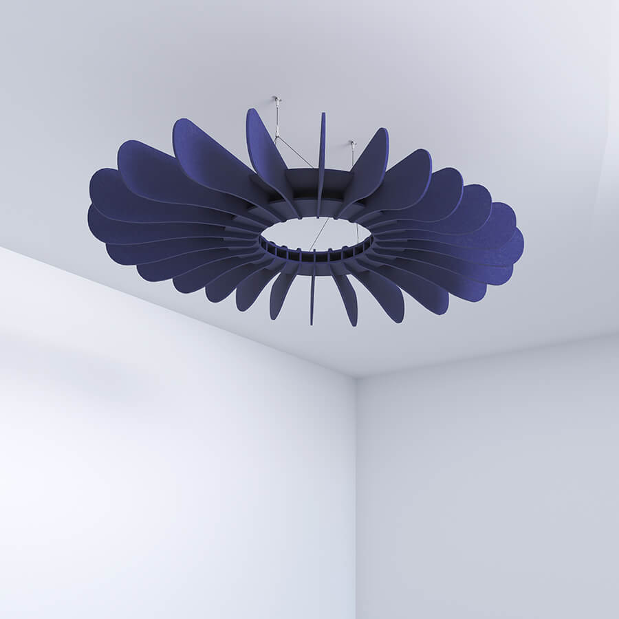 EchoDeco Acoustic Ceiling CreSHHendo Baffle - Sound Absorb Panel
