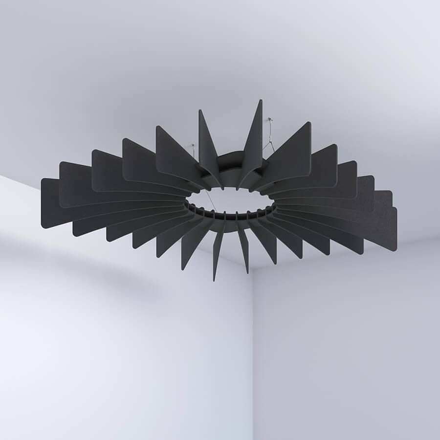 EchoDeco Acoustic Ceiling CreSHHendo Baffle - Sound Absorb Panel