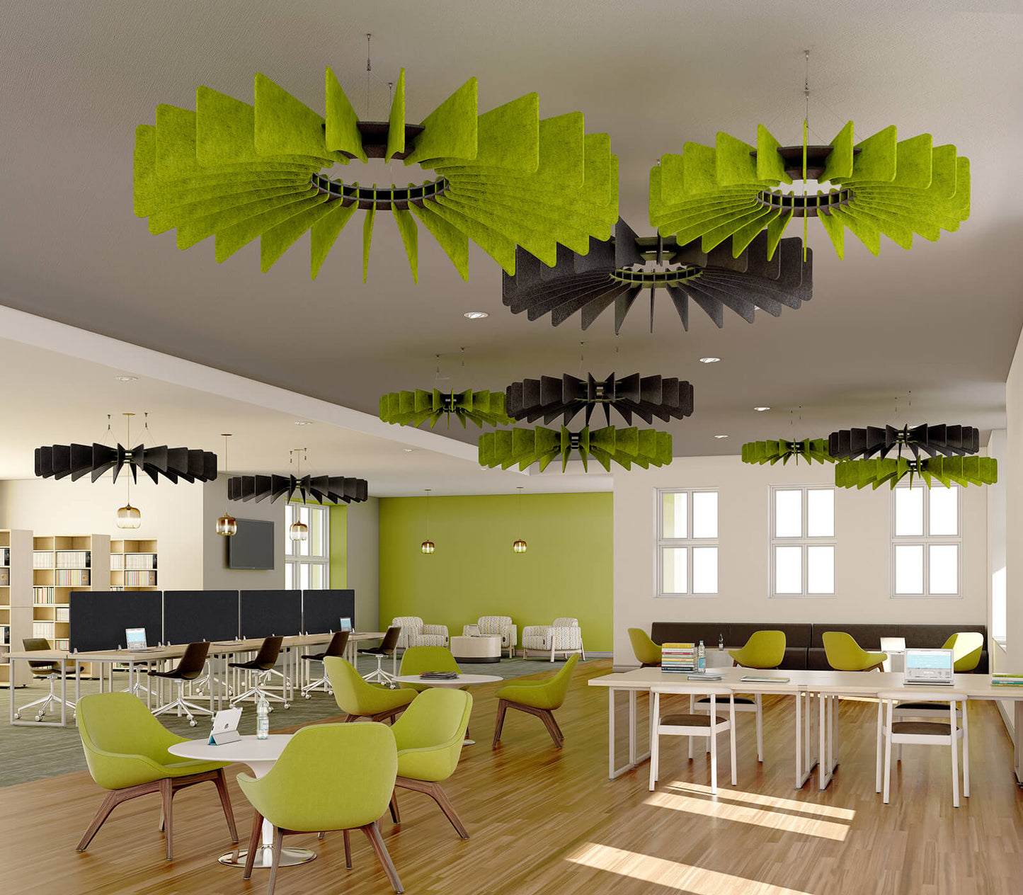 EchoDeco Acoustic Ceiling CreSHHendo Baffle- Sound Absorb Panel