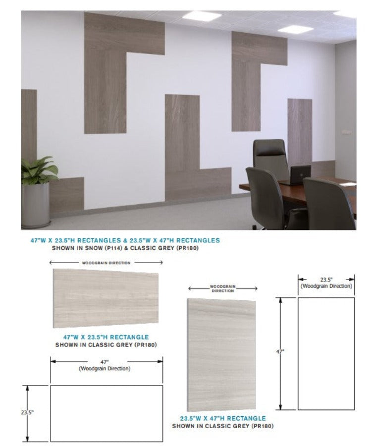 EchoDeco Acoustic Panel Woodgrain Tiles