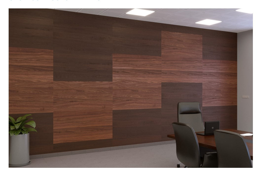 EchoDeco Acoustic Panel Woodgrain Tiles