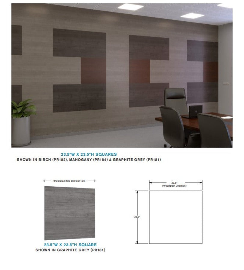 EchoDeco Acoustic Panel Woodgrain Tiles