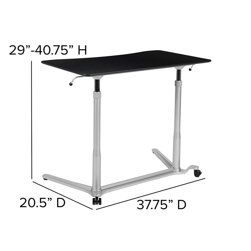 NAN-IP-6-1-BK-GG  Pneumatic Height Adjustable Stand Up  Desk - egyr Desk