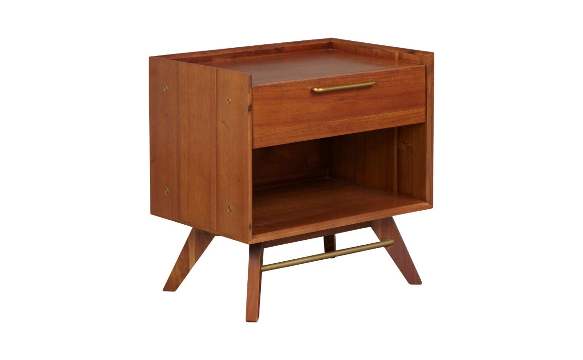 Denali 1-Drawer Nightstand Acacia Wood DNLI-3820