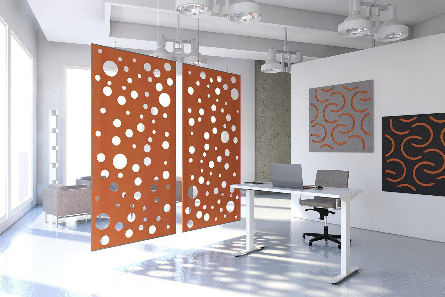 EchoDeco 85% Acoustic Wall Panel Divider  47"W X 47"H