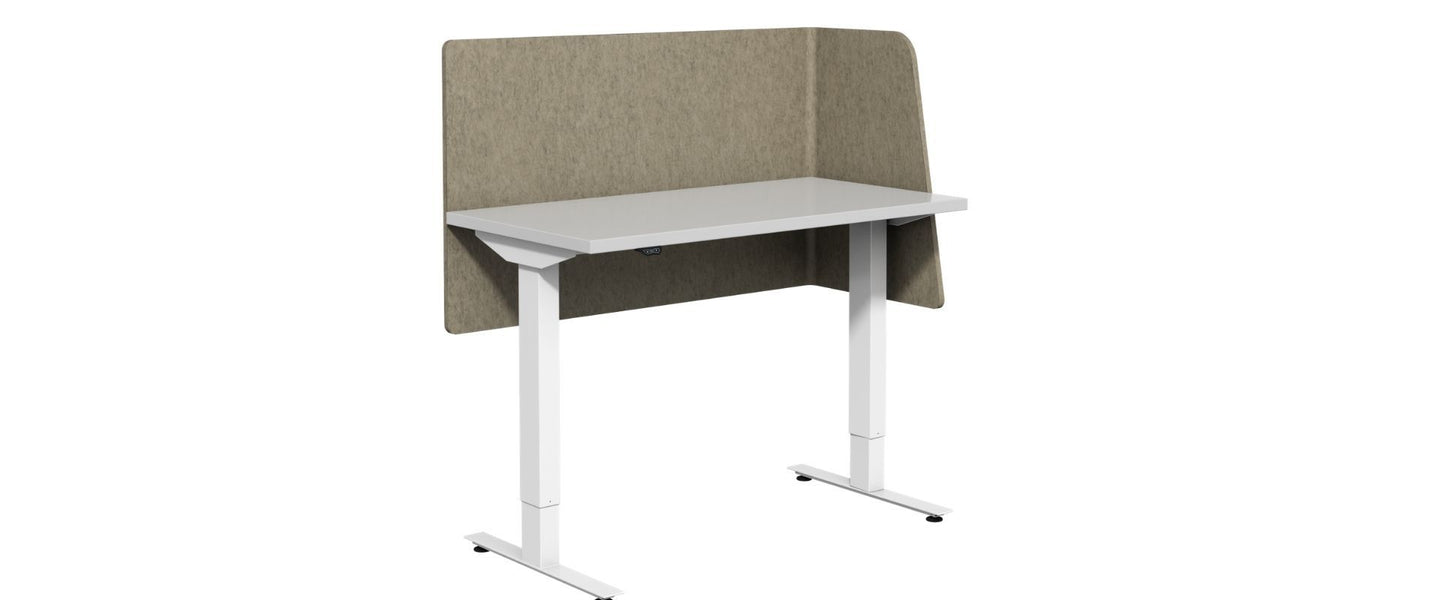 EchoWrap Desk Dividers Acoustic Privacy L Panels Oat Color 18H