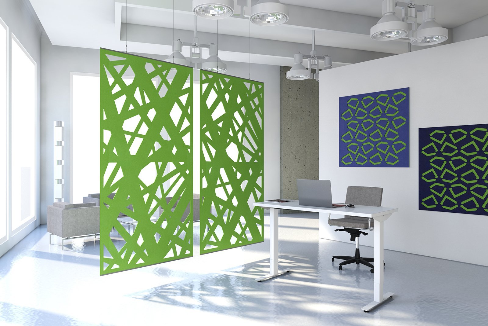 Echodeco 90% Sound Absorb Acoustic Panels and Partitions  47"w x 70"h
