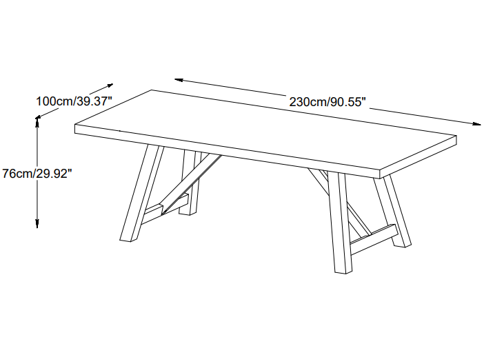 Mills Round and Rectangle Dining Table Concrete Top