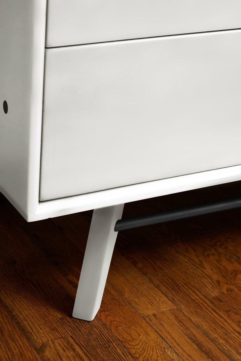 Rainier Double Dresser and High Chest Drawers in White