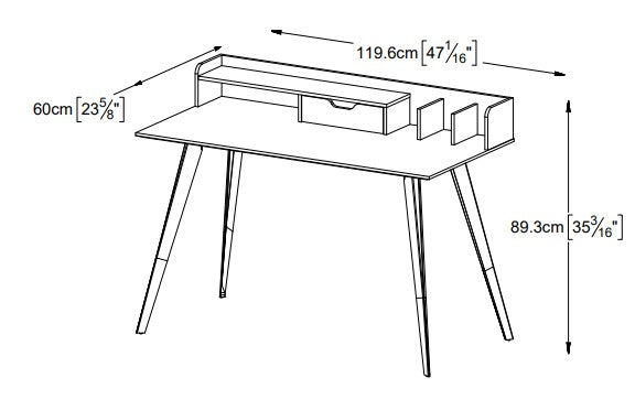 Home Writing Desk with Top Drawer 250-Brown