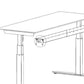 Conset Universal Cable Tray Under Desk Expandable 38” to 65 ½