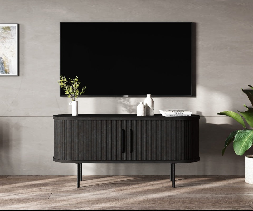 Nola Stylish Sideboard Cabinet  in Black Oak