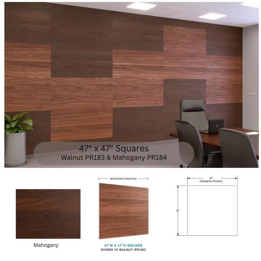 EchoDeco Acoustic Panel Woodgrain Tiles