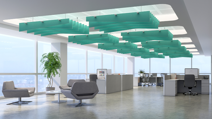 Echodeco Acoustic Ceiling Baffles 3/8" Thickness 72"W x 60"D
