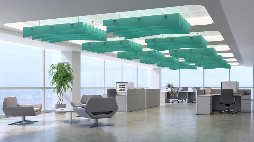 Echodeco Acoustic Ceiling Baffles 3/8" Thickness 72"W x 60"D