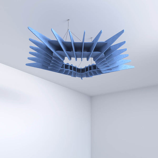 EchoDeco Acoustic Ceiling CreSHHendo Baffle - Sound Absorb Panel