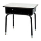 Student Height Adjustable Desk w/ Open Front Metal Box