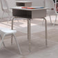 Student Height Adjustable Desk w/ Open Front Metal Box