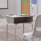 Student Height Adjustable Desk w/ Open Front Metal Box