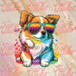 Colorful Dogs Decals Sticker Set