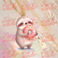 Donut Love Sloths Decal Sticker Set