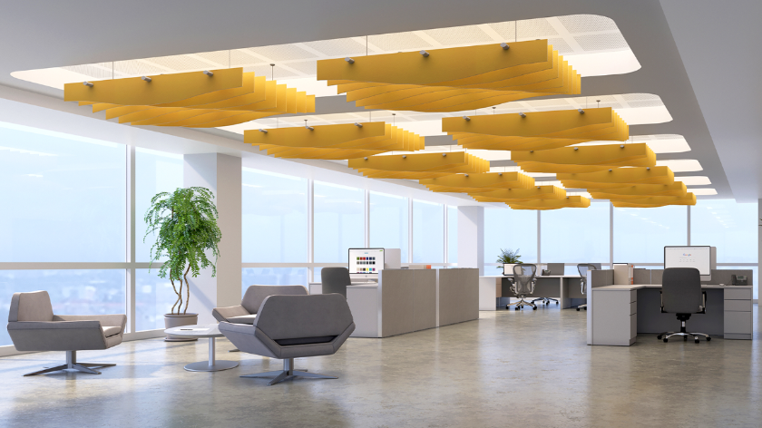 Echodeco Acoustic Ceiling Baffles 3/8" Thickness 72"W x 60"D