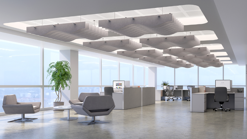 Echodeco Acoustic Ceiling Baffles 3/8" Thickness 72"W x 60"D