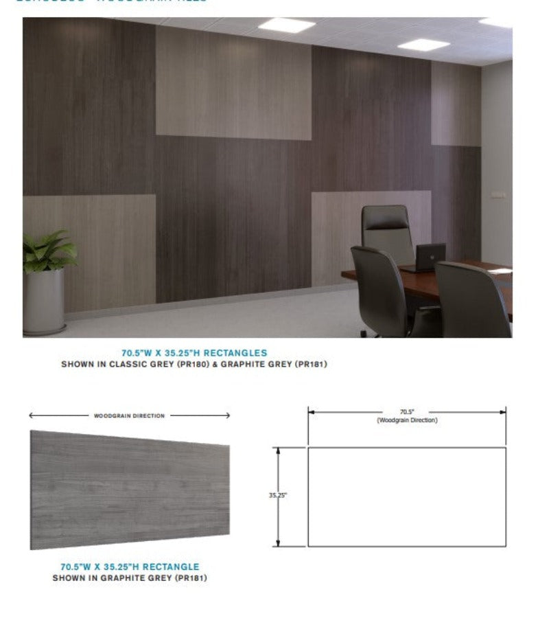 EchoDeco Acoustic Panel Woodgrain Tiles