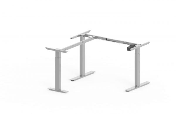 Kalmar 90 Degree Right Corner Standing Desk  Grey