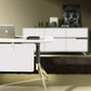 90 Degree Executive Desk with Credenza Return