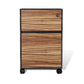 430 Mobile Pedestal Filing Cabinet in White & Zebrano