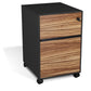 430 Mobile Pedestal Filing Cabinet in White & Zebrano