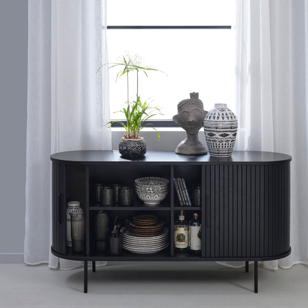 Nola Stylish Sideboard Cabinet  in Black Oak