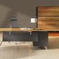 90 Degree Executive Desk with Credenza Return