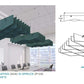 Echodeco 3/4" Acoustic Ceiling Baffles-Angle Design 48-96"W