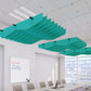 Echodeco 3/4" Acoustic Ceiling Baffles-Angle Design 48-96"W