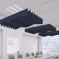 EchoDeco 3/4" Acoustic Ceiling Baffles Angle Design - egyr desk 