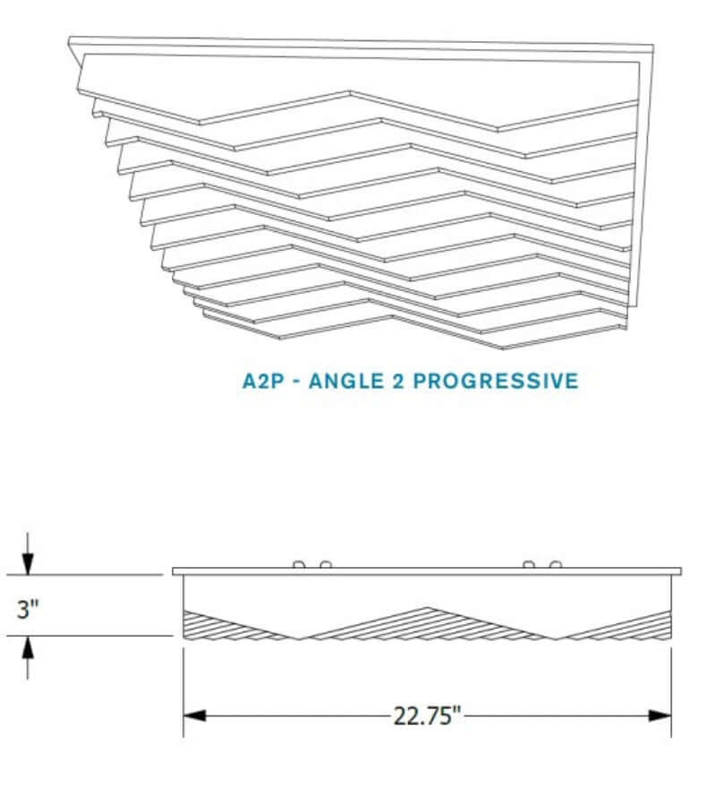 Echodeco 85% Acoustic Blade Ceiling Tile 23.75" x 23.75"
