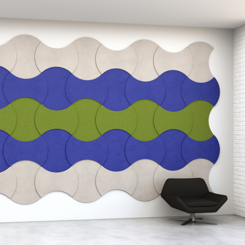 EchoDeco 85% Acoustic Wall Tile Parallelogram Shapes 12" & 24"