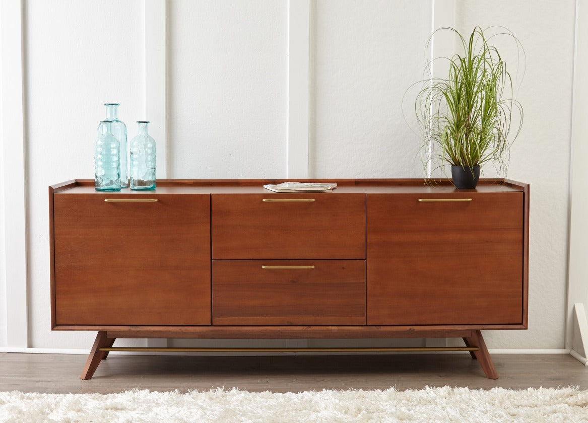 Denali Credenza Sideboard 71 x 30 Inches In Walnut 