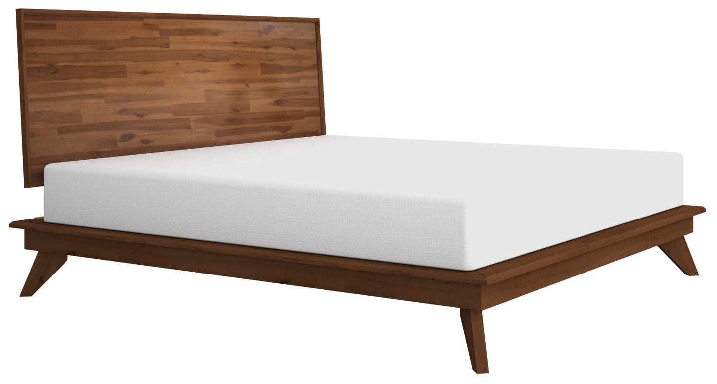 Denali Wood Platform Bed in Walnut Finish