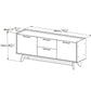 Denali Credenza Sideboard 71 x 30 Inches In Walnut 