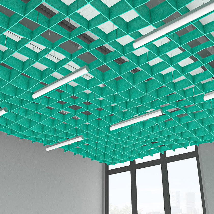 EchoDeco Acoustic Ceiling Grid Baffles 20-28 Feet Width