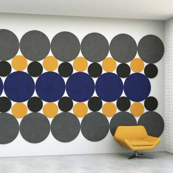 EchoDeco 90%  Artistic Acoustic Wall Tiles Circle Shape 12and 24