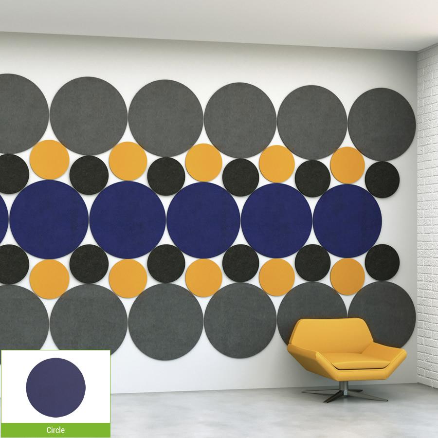 EchoDeco Decorative Acoustical Wall Tiles Circle 3/8" (9MM) Thickness
