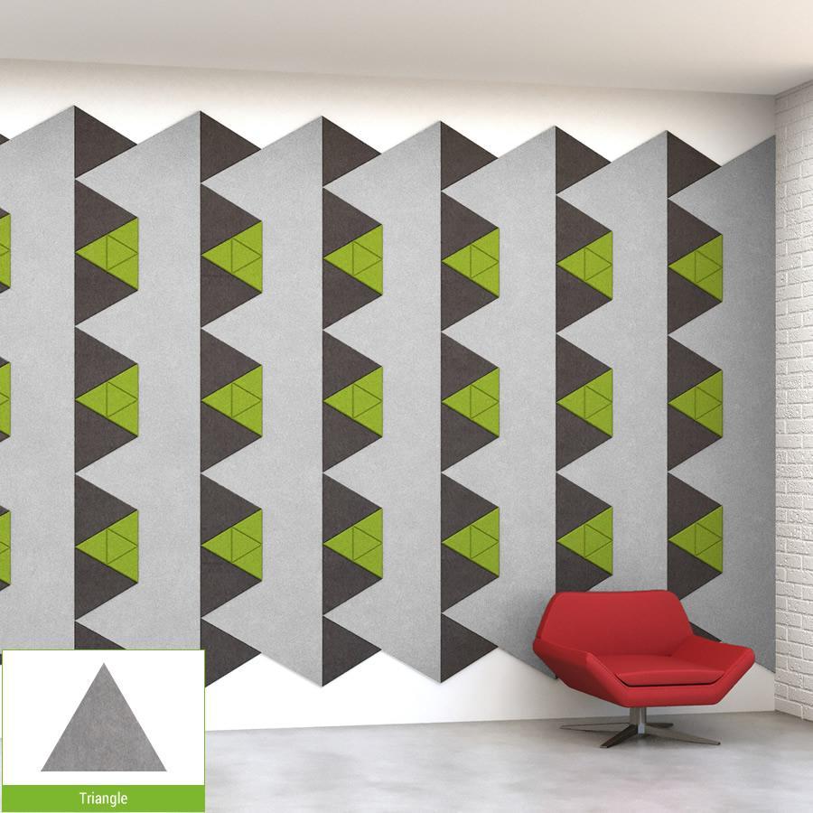 EchoDeco  Decorative 90% Acoustic Wall Tiles Triangle Shapes