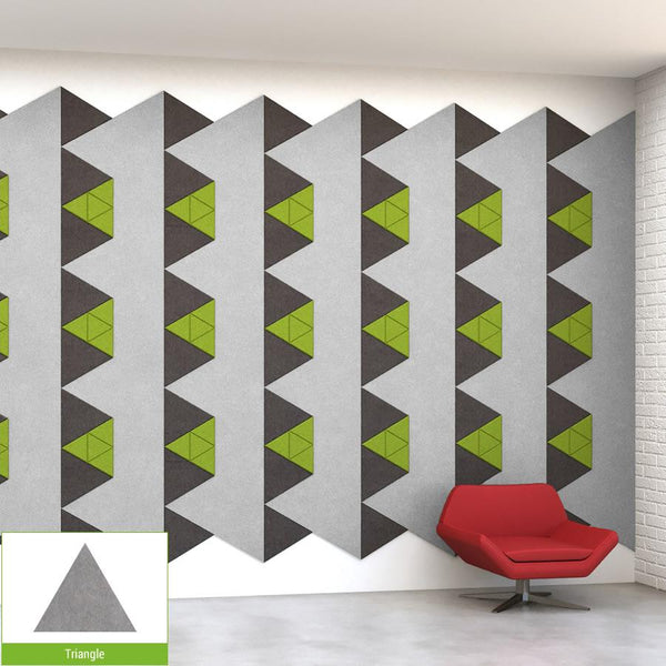 EchoDeco Acoustic Wall Tiles Triangle Shapes 3/8 (9MM) Thick