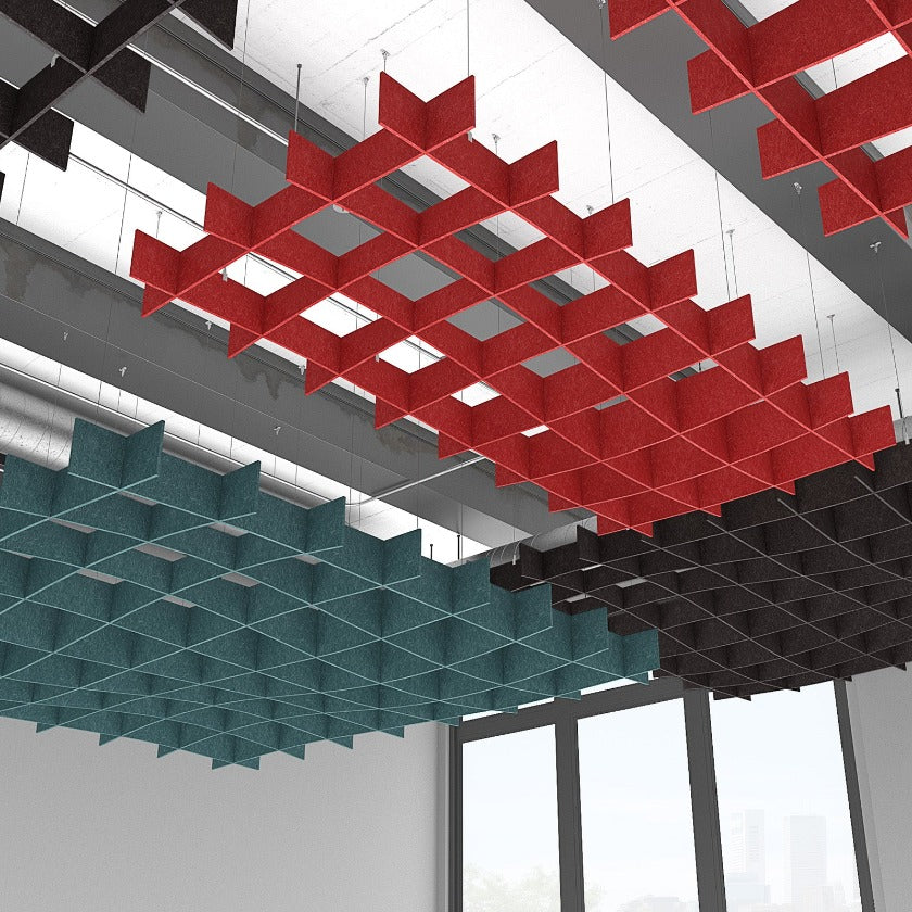EchoDeco Acoustic Ceiling Grid Baffles 20-28 Feet Width