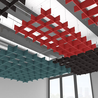 EchoDeco Acoustic Ceiling Grid Baffles 20-28 Feet Width