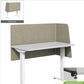 EchoWrap Desk Dividers Acoustic Privacy L Panels Oat Color 18"H